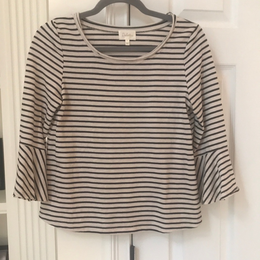 Striped Black and White Top from anthropologie